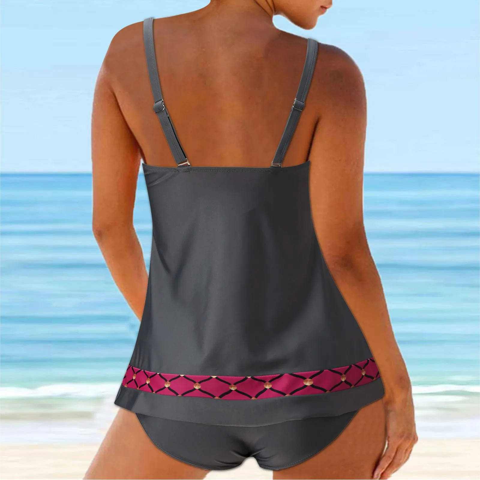 2022 набор танкини сексуальный винтажный купальник с животом женский комплект из