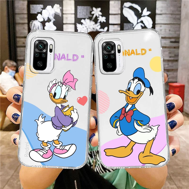 

Donald Daisy Duck Love Transparent Phone Case For Xiaomi Redmi Note 12 11E 11S 11 11T 10 10S 9 9T 9S 8 8T Pro Plus 5G