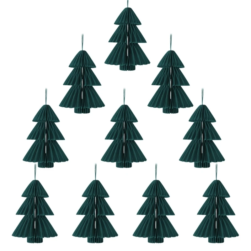 10 шт. кулон из сотовой бумаги украшение для рождественской елки поставка