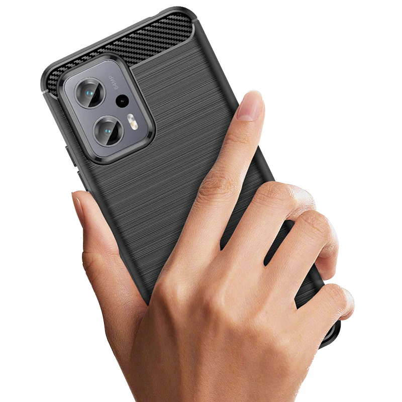 Carbon Fiber Case For Poco X4 GT 5G Case Poco X4 GT Funda Shell Capa Cover Soft Silicone Bumper For For Poco X4 GT