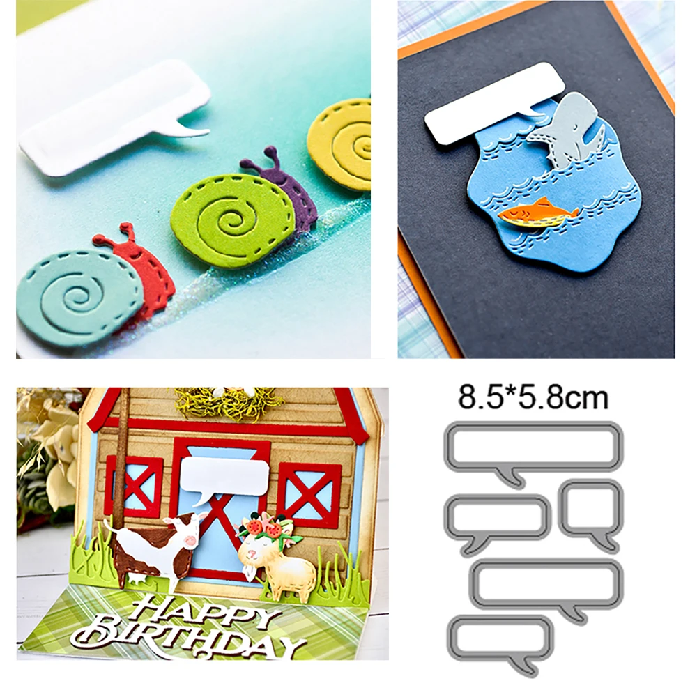 

5pcs/lot Dialog Tabs 2022 New Metal Cutting Dies Decoration Scrapbooking Paper Craft Knife Blade Punch Stencils Art Embossing