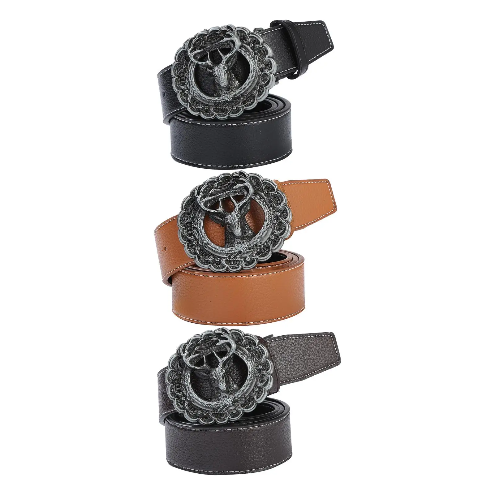 

Fashion Leather Belt Waist Strap Waistband Alloy Buckle for Men Gift for Pants Accessories Work Business Dress Belt Men Gift