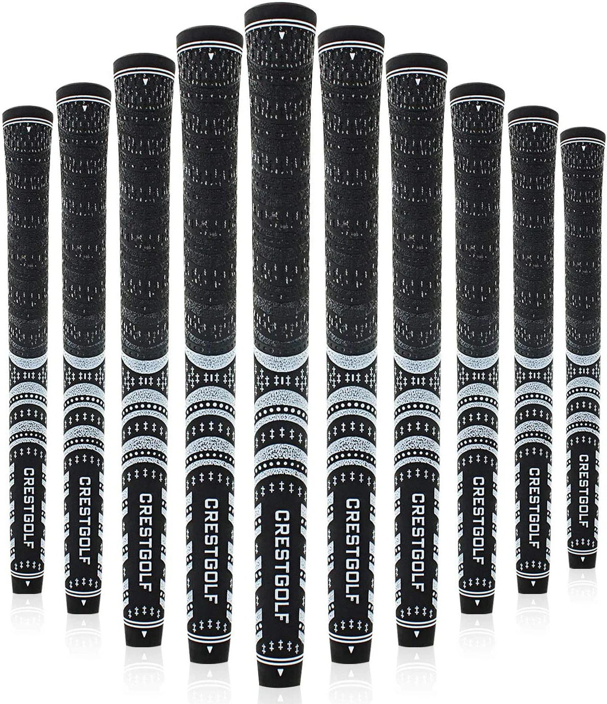 

Crestgolf 10pcs/Pack Standard Size Carbon Yarn Golf Irons Grips Golf Club Wood Grip 9 Colors Available Agarre Del Palo De Golf