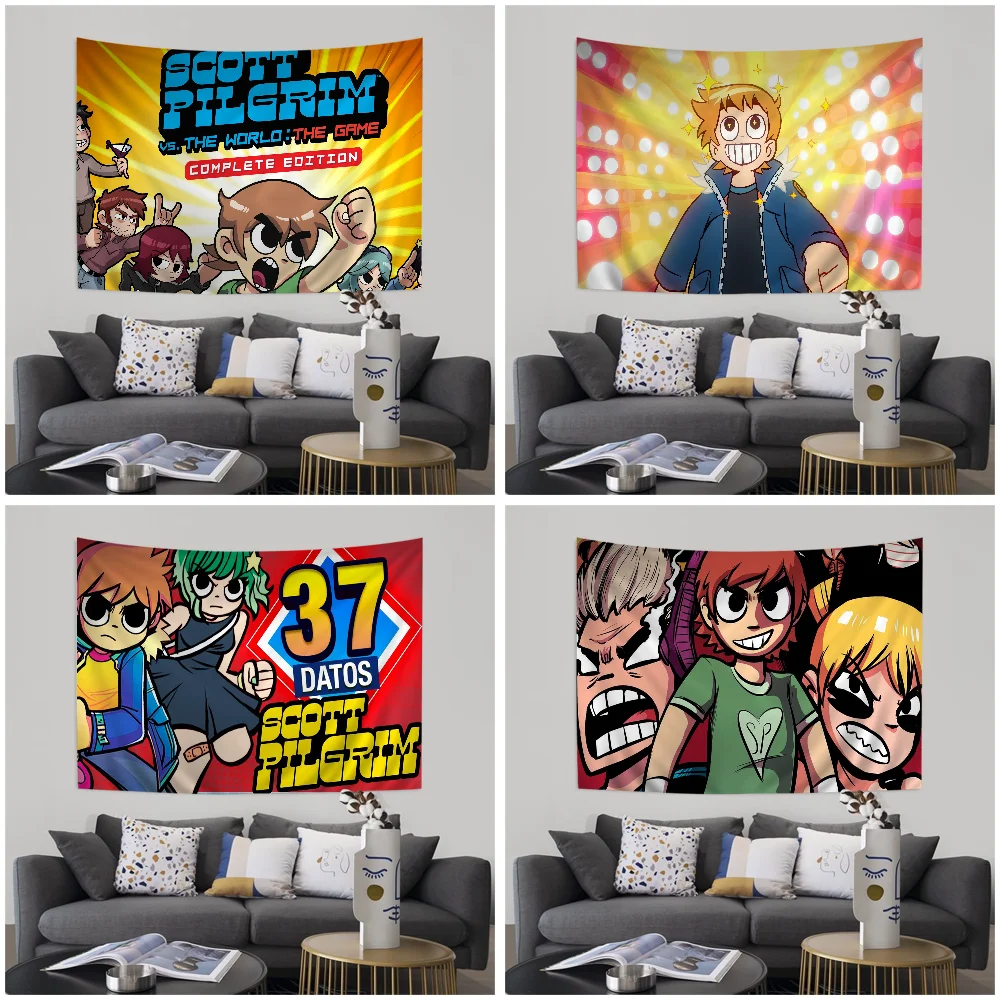 Scott Pilgrim Chart Tapestry For Living Room Home Dorm Decor Art