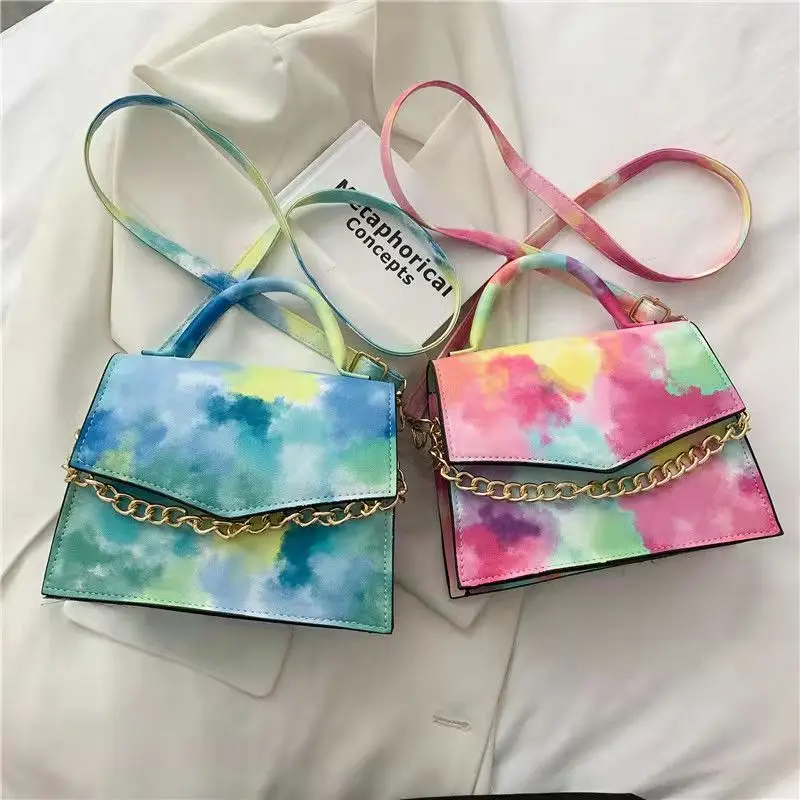 

Tie-dye 2022 Single Shoulder Bag Niche Female College Students Fashionable Retro Small Square Bag Women Casual Girls Cross-body