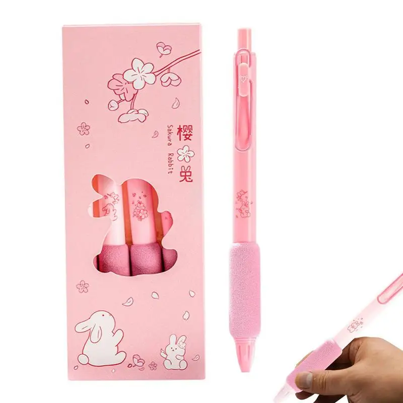 

Милые нейтральные ручки, 4 шт., нейтральные ручки с защитой от пятен, эстетические выдвижные ручки с ST-образным наконечником, быстросохнущие ...