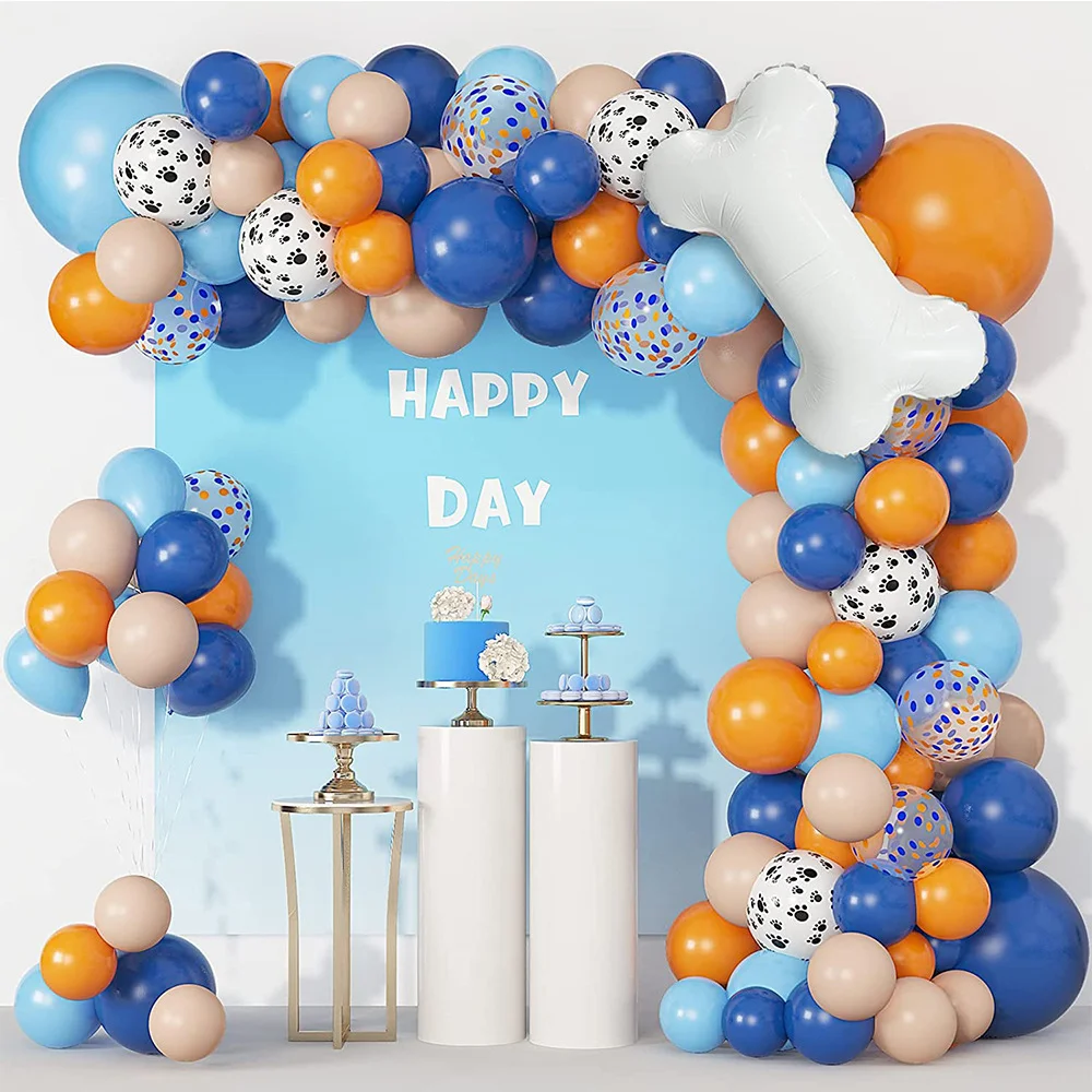 

Christmas Dog Paw Bone Balloon Cartoon Dog Themed Party Aluminum Film Balloon Colorful Balloons Children Birthday Home Decors