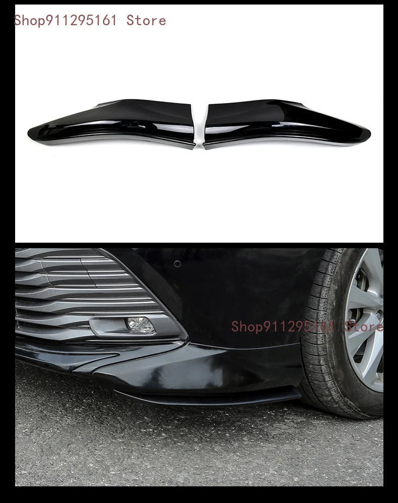 

Car front side Bumper corner protection trim frame sticker anti-rub cover 2pcs for Toyota Camry 2018 2019 accessories