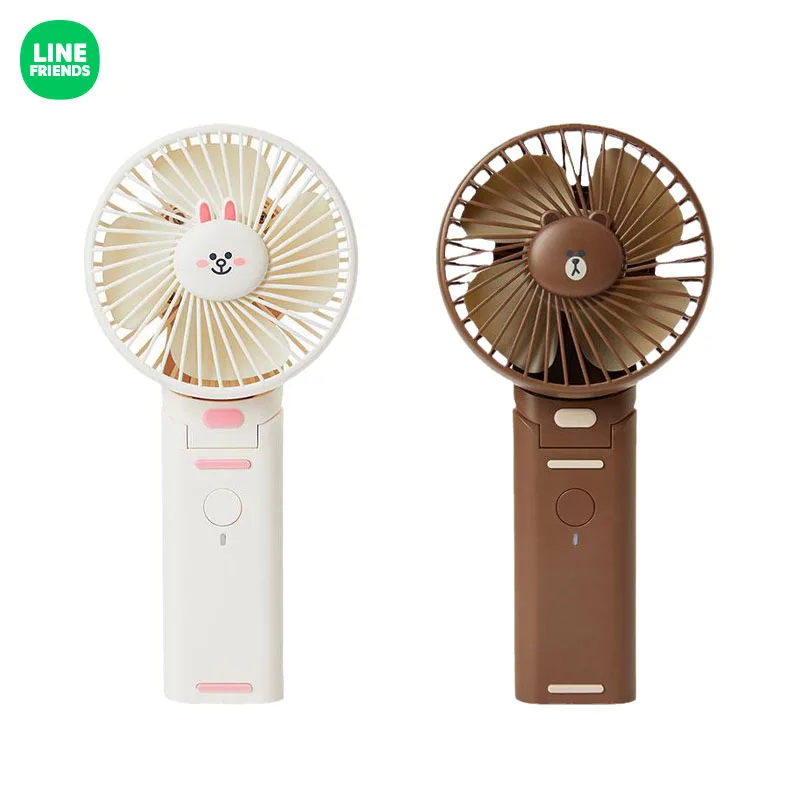 

LINE FRIENDS Kawaii Brown Cony Abs Hanging Neck Fan Cartoon Anime Cute Fashion Three In One Girl Heart Portable Electric Fan