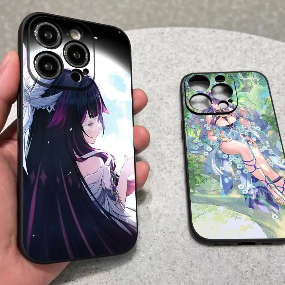 Фото Чехол для телефона Genshin Impact Song Of The Welkin Moon для iPhone 17 Air 16 15 14 Plus 13 12 Mini 11 Pro Max, черный чехол №2