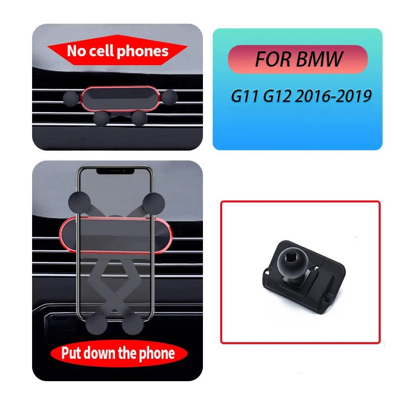 

Car Mobile Phone Holder For BMW 7 Series G11 G12 2016 2017-2019 360 Degree Gravity Stand GPS Air Vent Mount Navigation Bracket