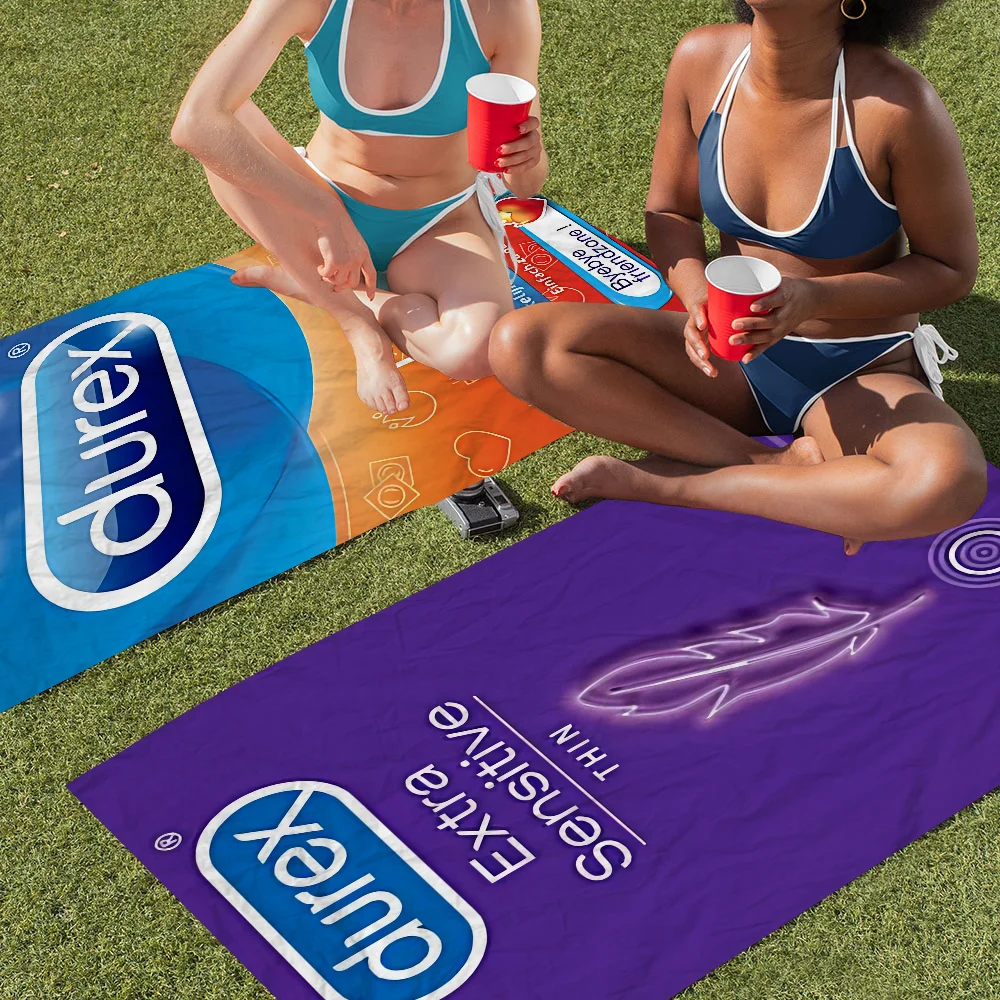 Сексуальный бренд презерватива D-Durexes большие пляжные полотенца из микрофибры