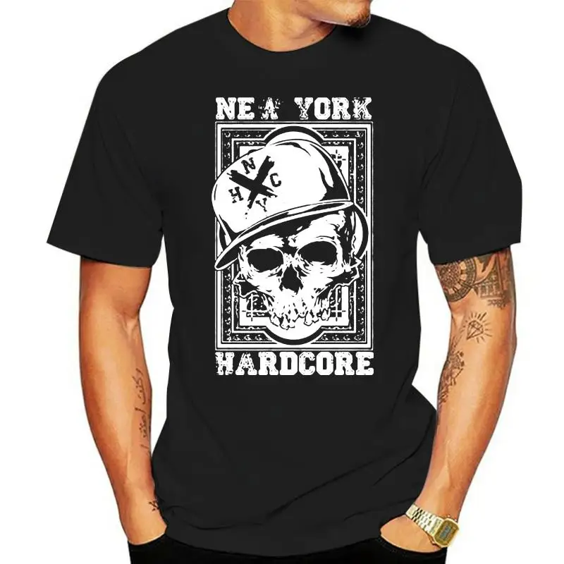 

New York хардкор-Nyhc-Череп-рубашка черная металлическая-хардкор-панк-Толстовка moshпита футболка