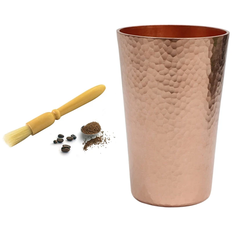 

1 Pcs Coffee Grinder Brush Bristles Wooden Handle Espresso Brush & 1 Pcs Grinder Coffee Powder Manual Hand Powder Cup