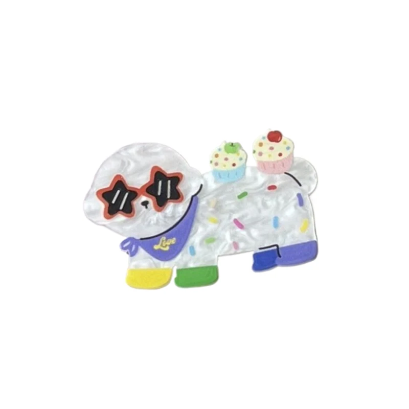 Милая заколка для волос с милой собакой мультяшная в виде утконоса форме сердца