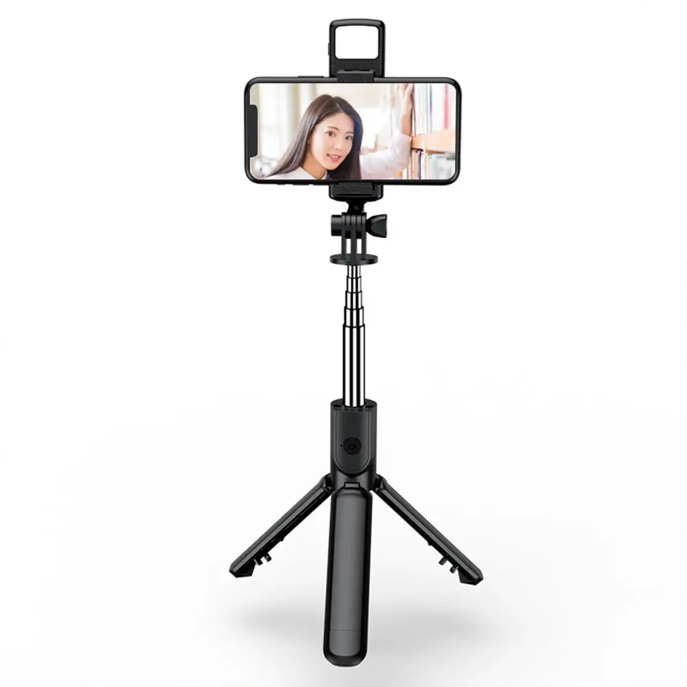

S03S Selfie Stick Wireless Bluetooth-compatible With Fill Light Mini Expandable Monopod For Mobile Phone SLR GoPro