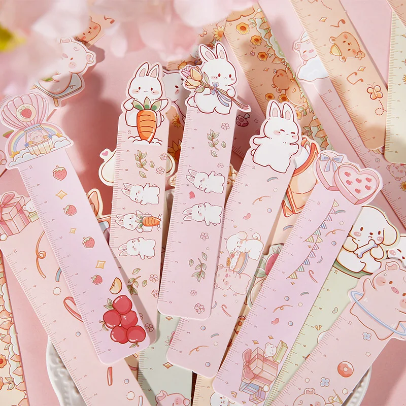 

30pcs Cute Animal Rabbit Cat Bookmark Paper Reading Book Mark Kawaii Book Page Marker Message card Stationery Supplies