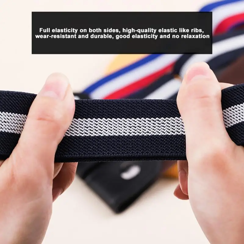 Ремень женский и мужской без пряжки эластичный Невидимый регулируемый пояс