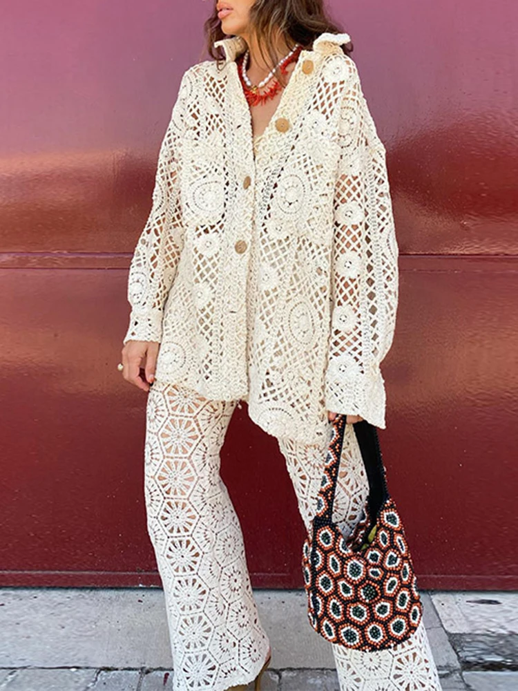 VGH повседневные свободные рубашки для женщин с лацканами и длинными рукавами в