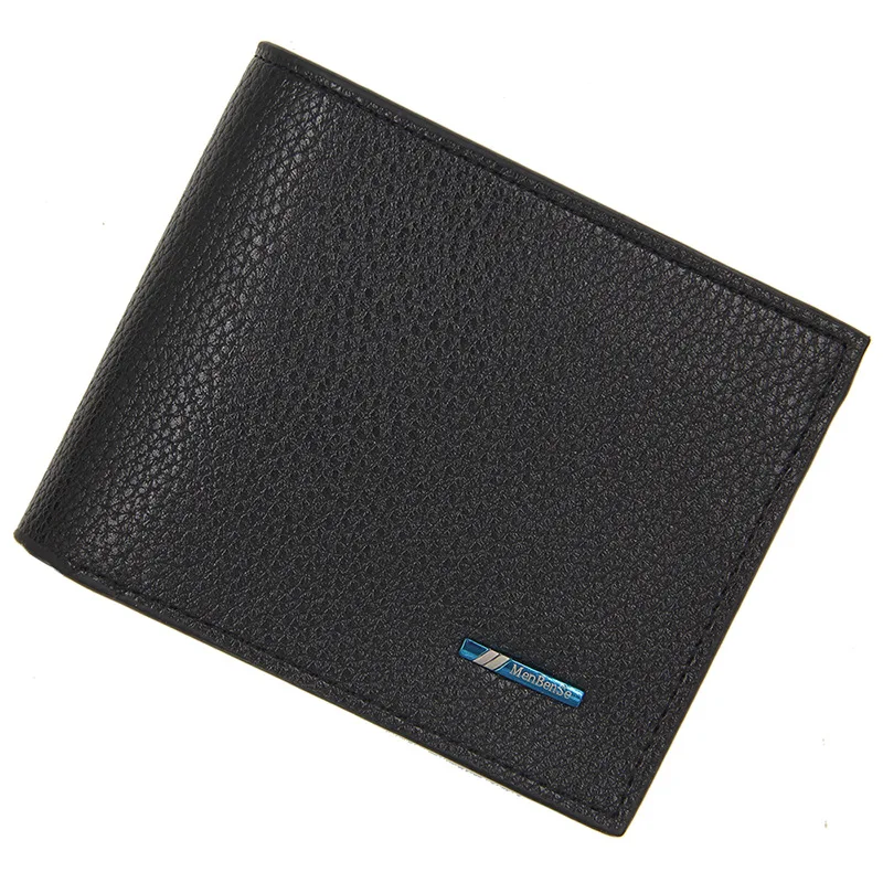 Мужской вертикальный винтажный короткий кошелек двойной деловой бумажник для