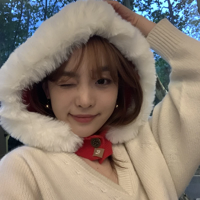 

Женская зимняя вязаная шапка Luna & Dolphin, с имитацией кроличьего меха