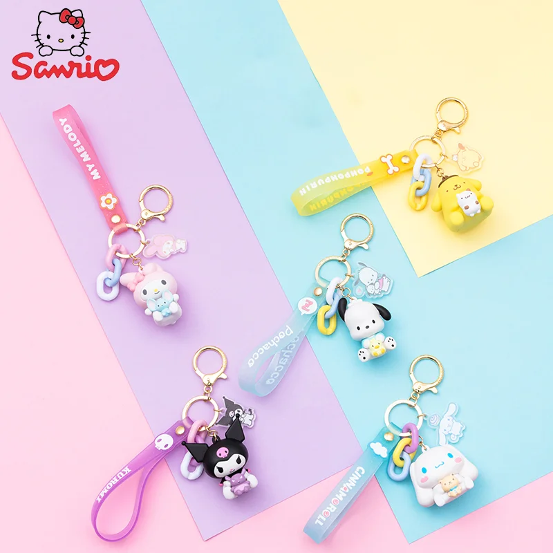

Брелок Sanrio, мини-партнер, подвеска в виде коричной мелодии Kuromi, милый брелок для ключей, сумка для телефона, оригинальный бытовой товар