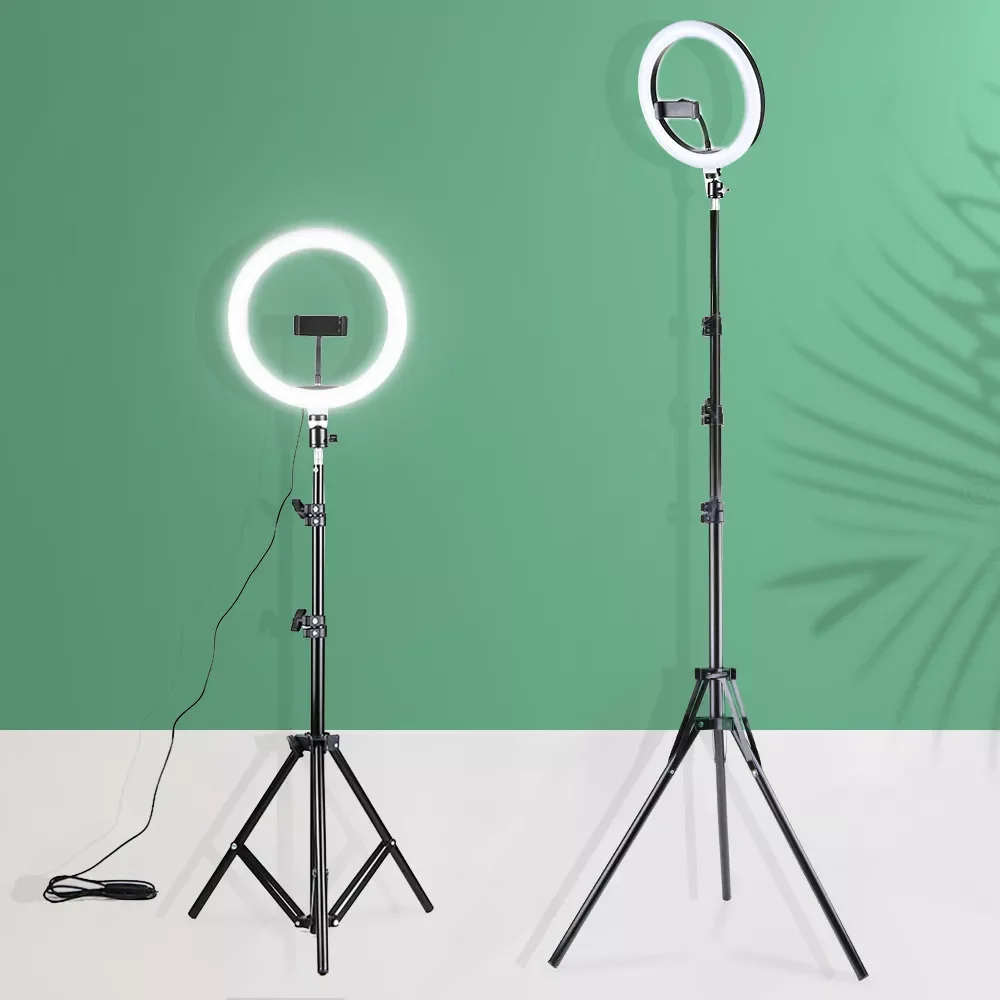 

26cm LED Selfie Ring Light With Tripod Phone Holder Clip Photography Light Photo Studio Lamp For Youtoube Video Ringlight