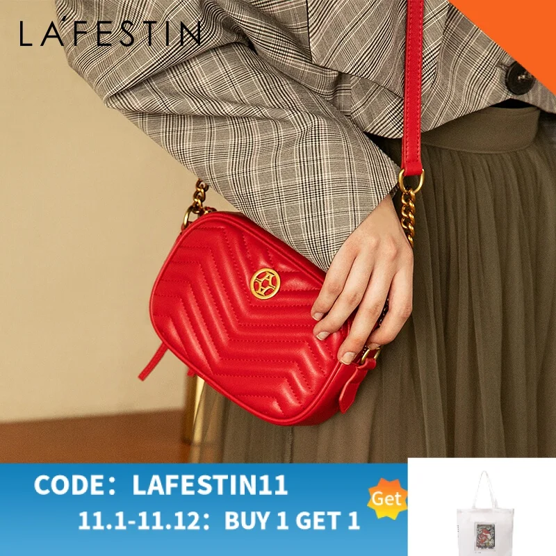 

LA FESTIN Brand Bag for Women 2021 New Autumn and Winter Fashion Cute Chain High Quality Shoulder Messenger Handbag Design Niche