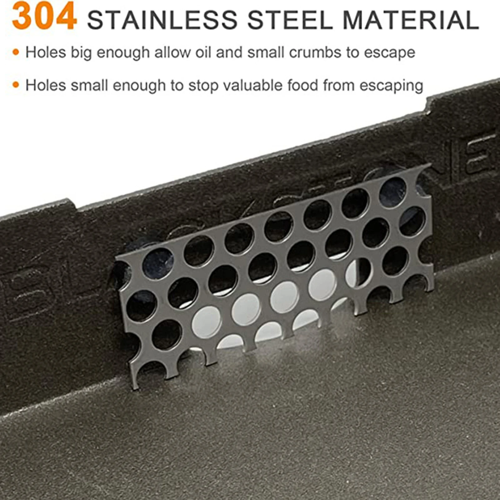 BBQ Food Fighter Mesh Screen Blocks Food from Falling Cup Tray Grill Griddle Accessories Easy to Install Anti-drop Fitting BBQ Food Fighter Mesh Screen Blocks Food from Falling Cup Tray Grill Griddle Accessories Easy to Install Anti-drop Fitting