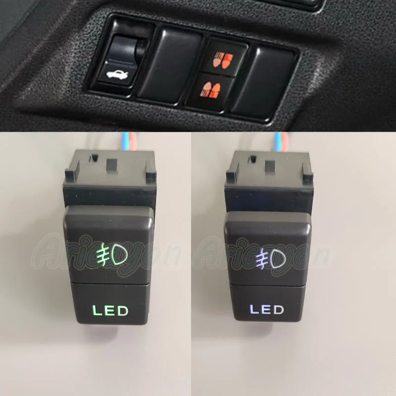 

Blue and Green Light Car Front Fog Light and LED Switch with Wire For Nissan Qashqai Tiida Teana Sunny Y61 Y62 X-Trail Sylphy