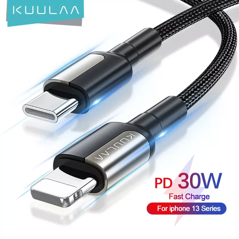 

NEW KUULAA 30W PD USB C Cable for iPhone 13 Pro Max Fast Charging USB C Cable for iPhone 12 mini pro max Data USB Type C Cable