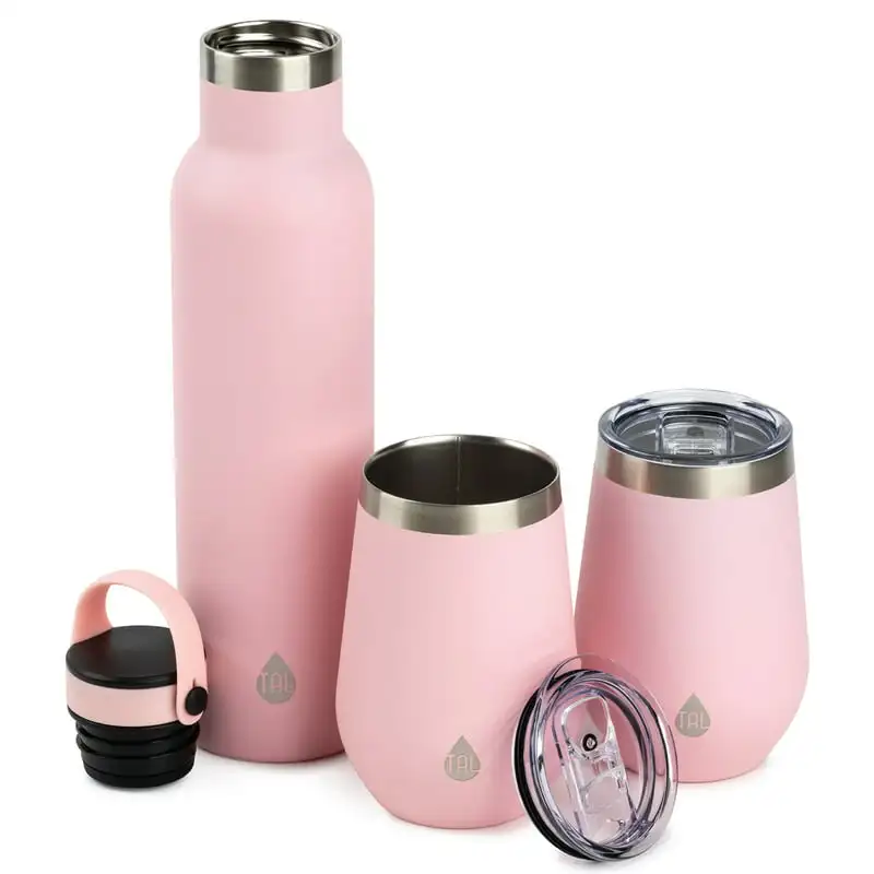 

Steel Water Bottle Tumblers 26 fl oz. 3 Pack, Pink Air up Air up Protein shaker bottle Air up pods Hydroflask wide mouth straw l