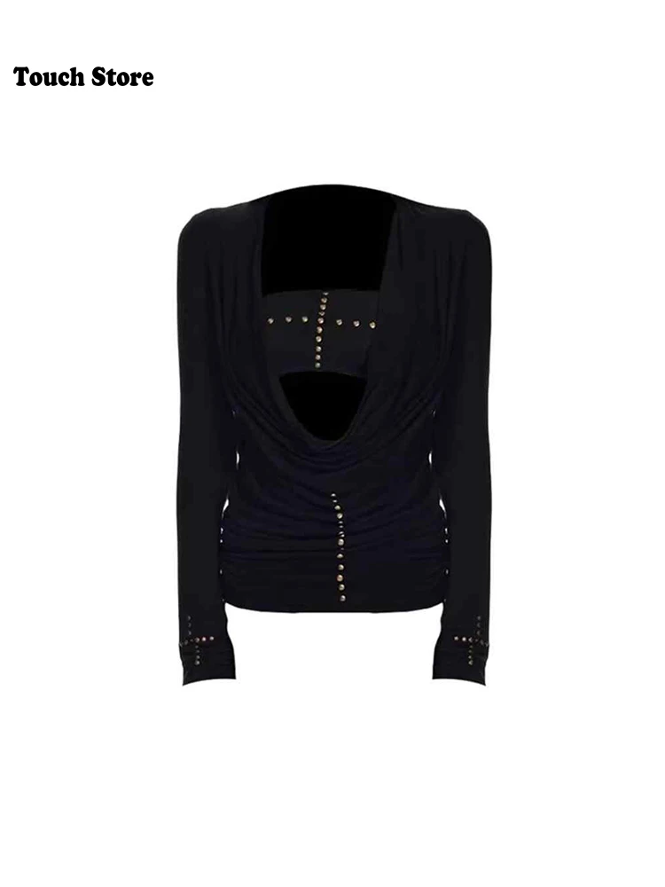 Женские готические футболки с длинными рукавами комплекты из двух предметов