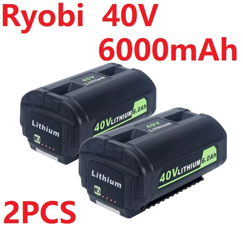 

Литий-ионная беспроводная аккумуляторная батарея Ryobi 40 в 6000 мАч 2 шт. универсальная модель 40 в безопасная совместимая батарея