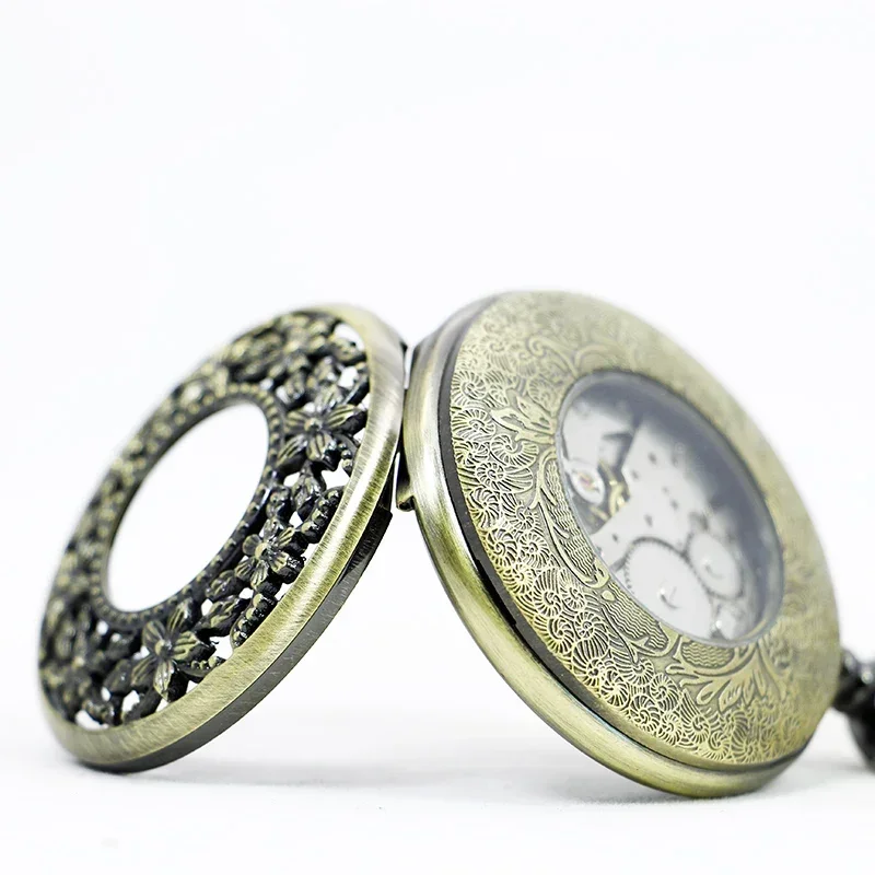 Изысканные полые винтажные карманные часы механическая модная цепочка мужское и