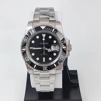 ounghd 2022 new 41mm men mechanical watch luxury brand business stainless steel sapphire glass waterproof calendar watch