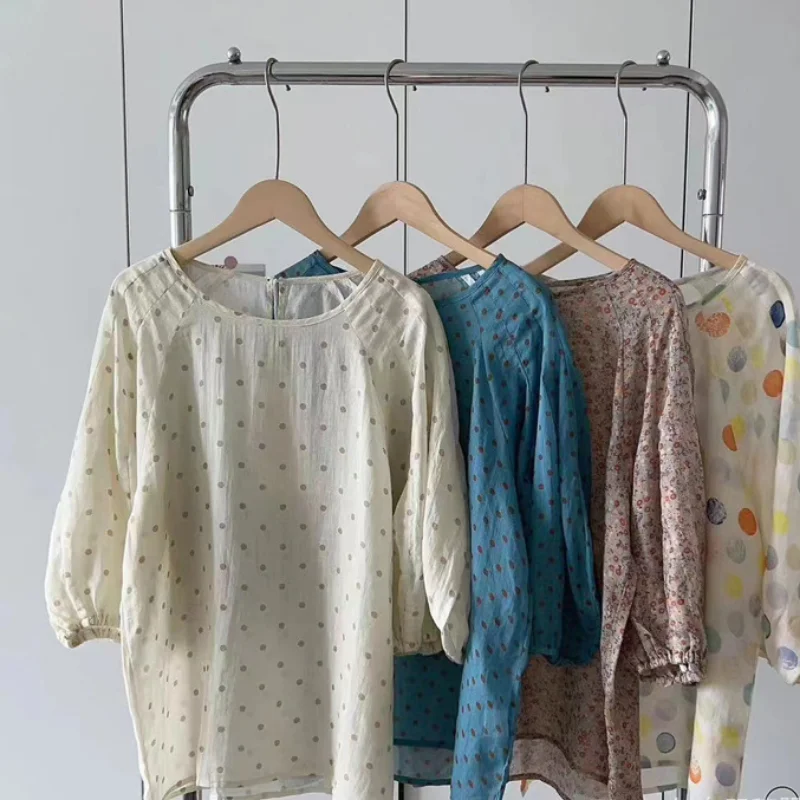 

Summer Thin Cotton Linen Shirt for Women