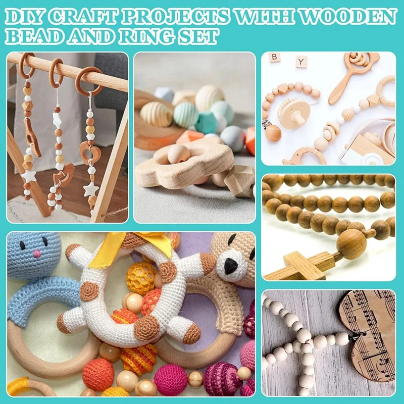 Деревянные бусины незавершенные петли из натурального дерева многоугольные