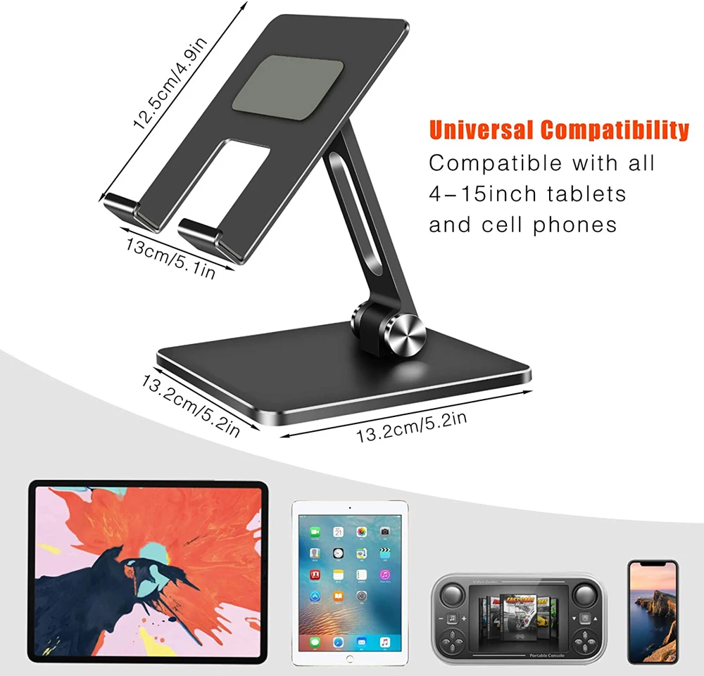 desk mobile phone holder stand for iphone ipad xiaomi metal adjustable desktop tablet holder universal table cell phone stand free global shipping