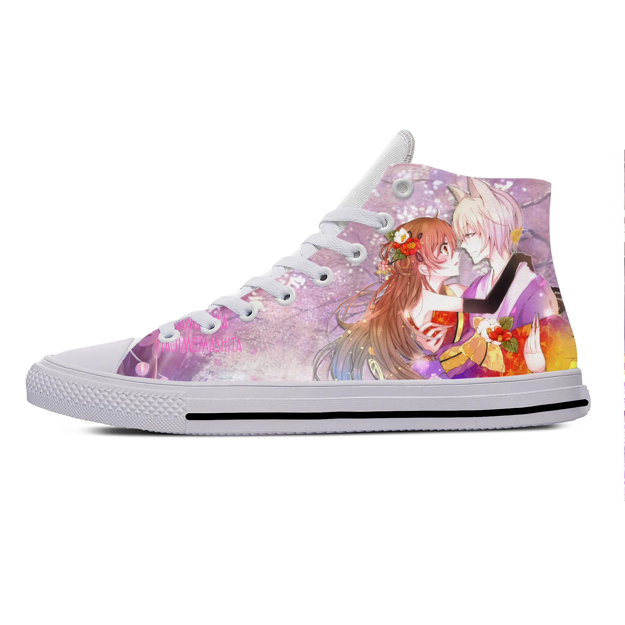 Hot Japanese Anime Manga Kamisama Kiss Love Tomoe Casual Shoes High Top Lightweight Board Breathable Men Women Sneakers