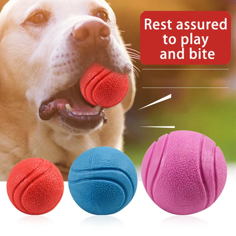 Dog Ball TPR Plastic Solid Elastic Ball Red Basic Oversized TPR Pet Toy Tennis Ball Indestructible Chew Bouncy Rubber Ball