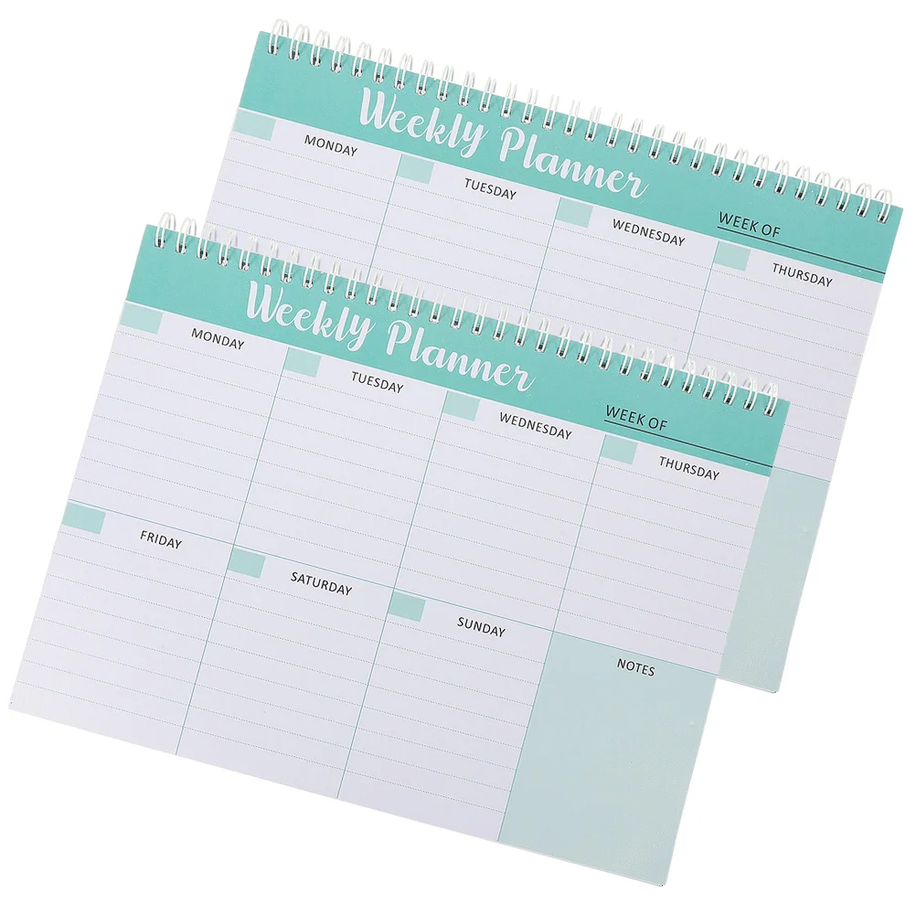 

2Pcs Efficient Planner Date Planner To Do List Notepad Schedule Plan for Management