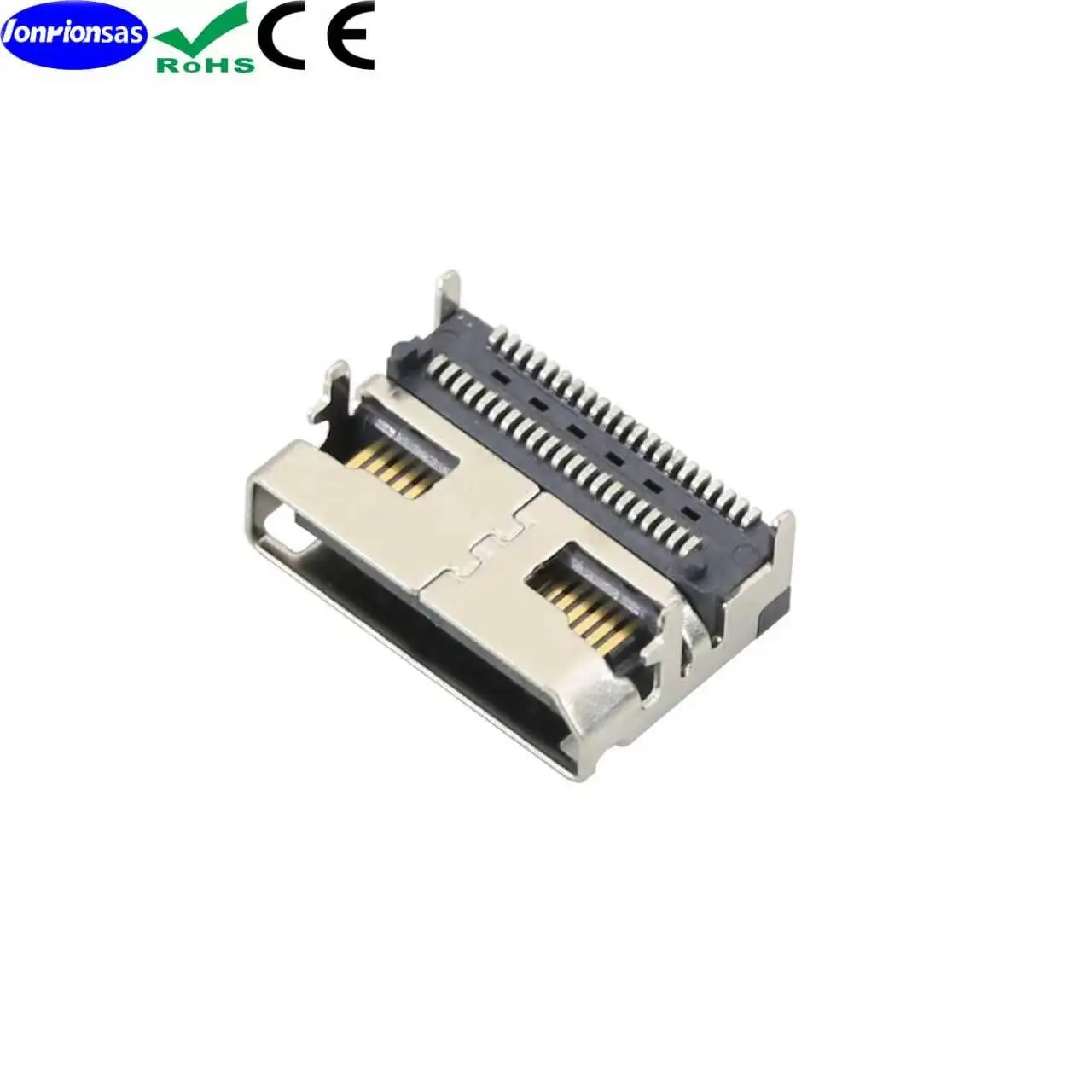 Фото Разъем Oculink PCIe SFF-8612, 42-контактный, горизонтальный, SMT (для поверхностного монтажа), 4-контактный разъем для платы, разъем для жесткого диска 4i №4
