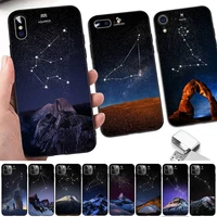 lvtlv constellation star mountain phone case for iphone 11 12 13 mini pro xs max 8 7 6 6s plus x 5s se 2020 xr cover