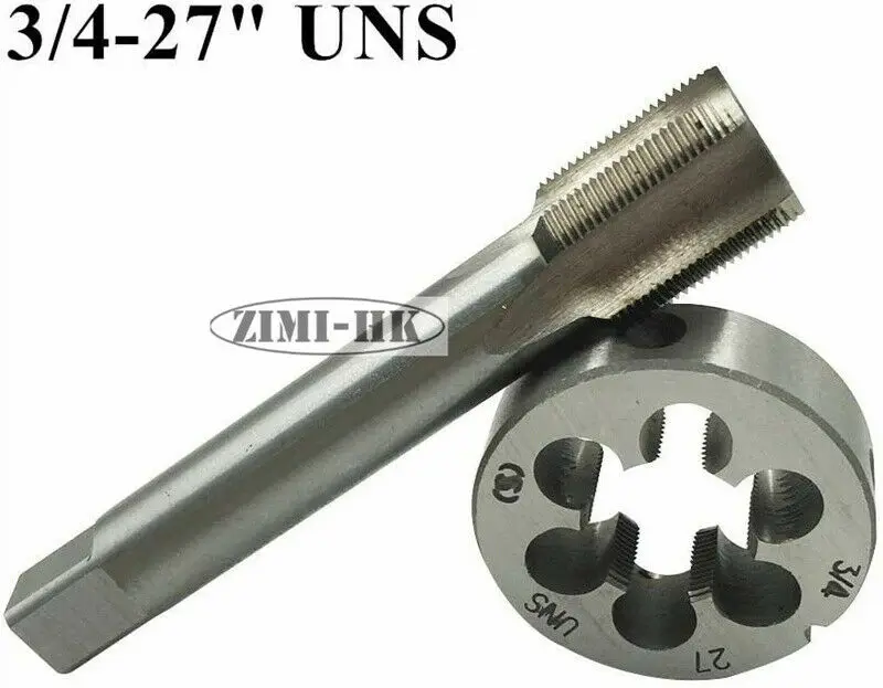 

3/4-27UNS 3/4-27 UNS HSS Tap And Die Set, кран машинной резьбы и пресс-форма UNS Round Thread Die