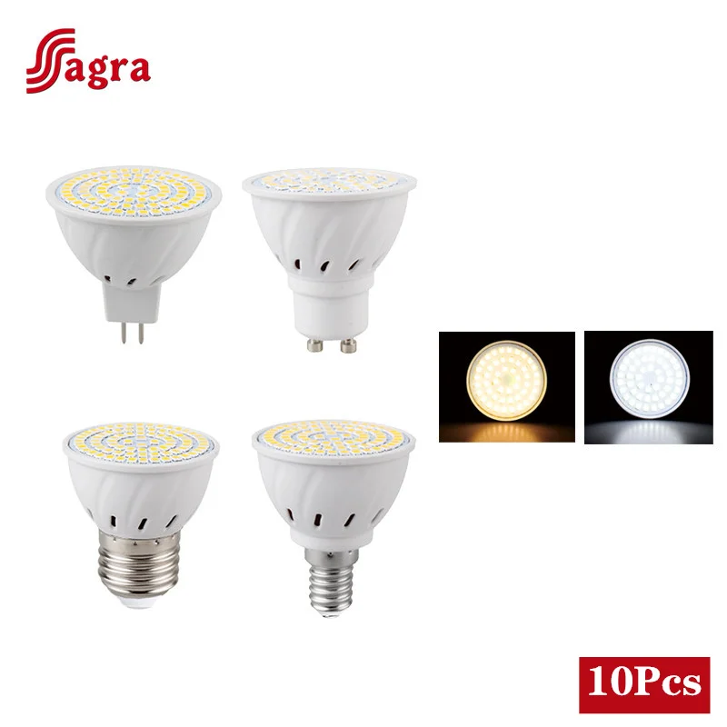 

Светодиодные прожекторы GU10 MR16, 110 В переменного тока, E27, E14, GU5.3, 10 шт./партия