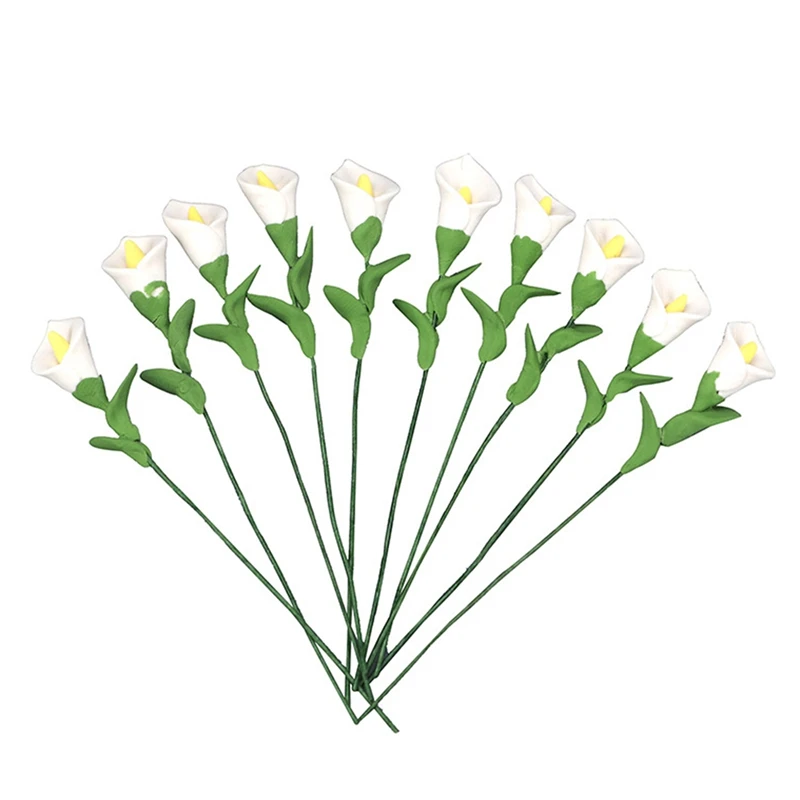 10 шт. 1/12 миниатюрные аксессуары для кукольного домика мини-глина имитация каллы