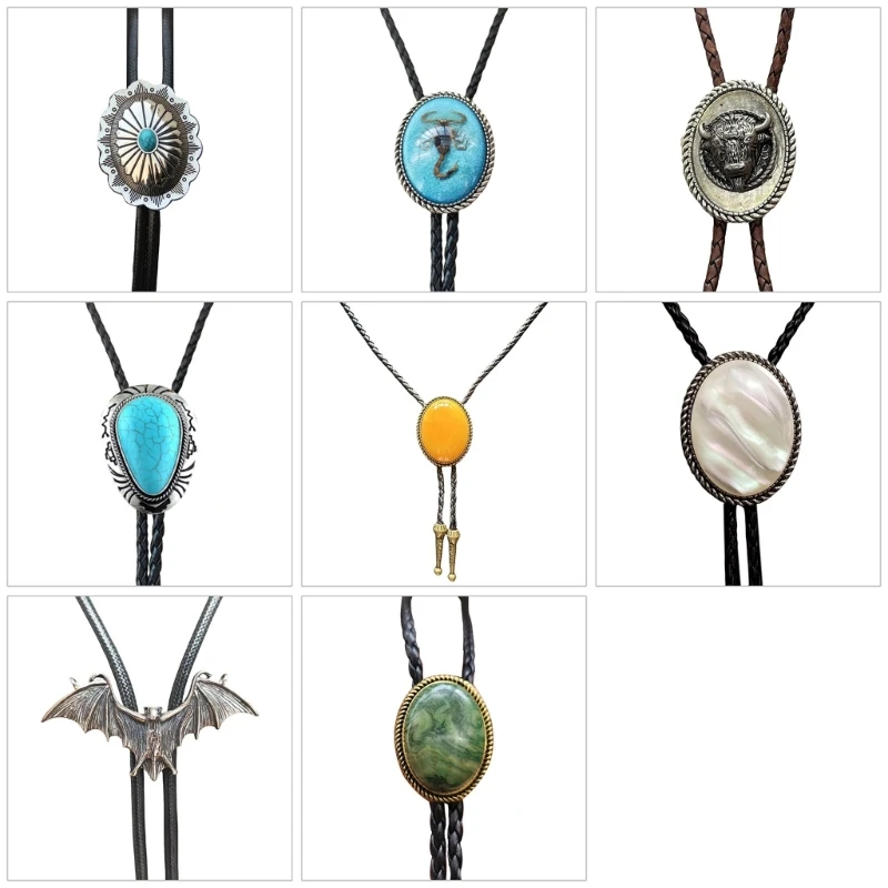 Стильный искусственный кожаный веревочный галстук для мужчин и женщин родео