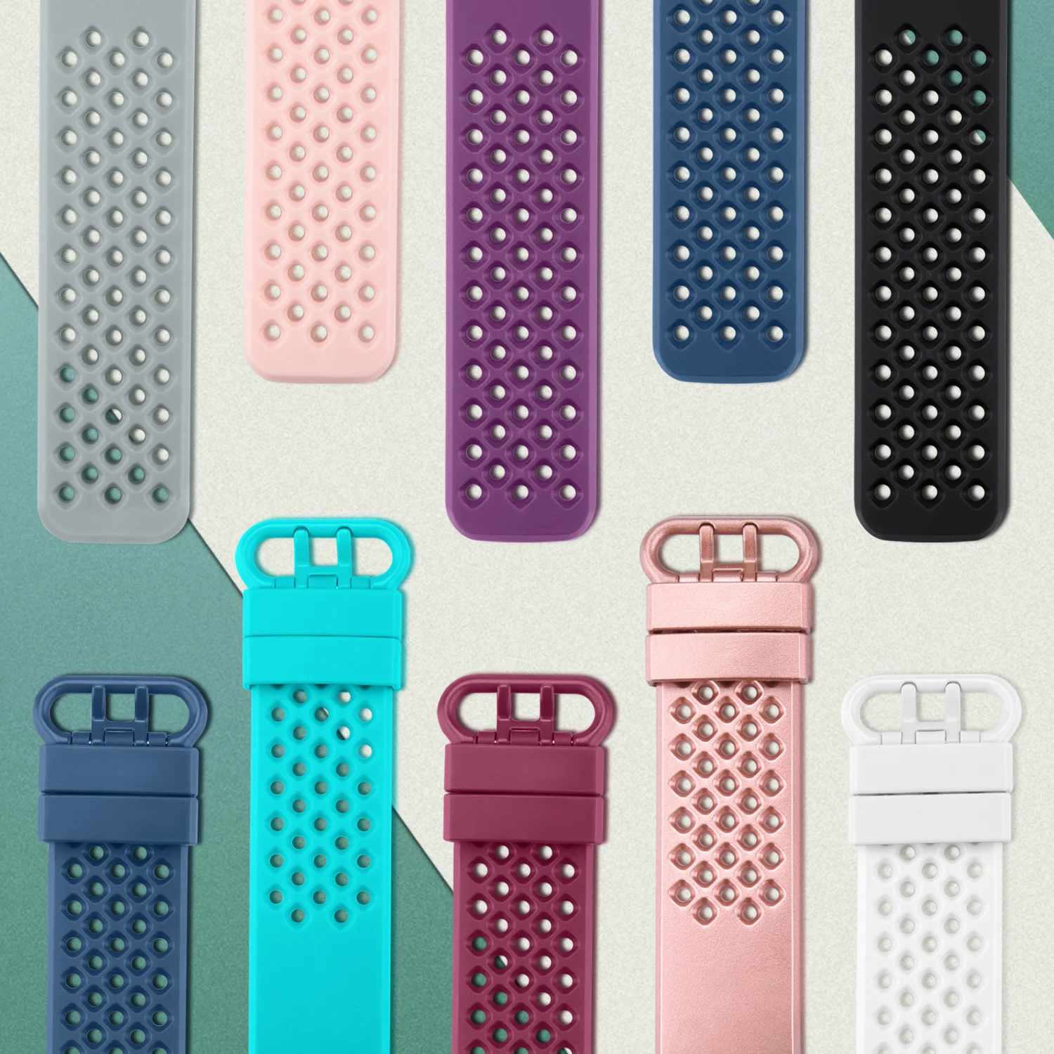 Sport Silicone Strap For Fitbit Charge 4 / Charge 3 / Charge 3 SE Band Waterproof Breathable Holes Watchband For Fitbit Charge 4