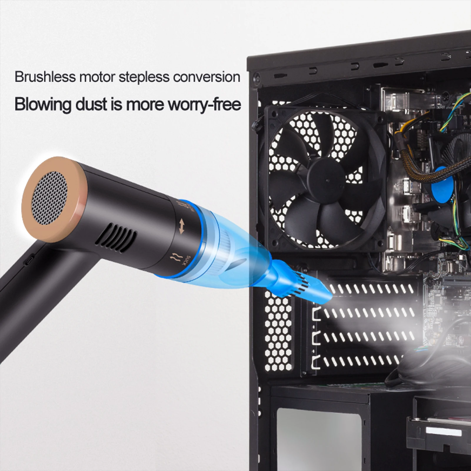 

Cordless Air Duster Vacuum 2-in-1 Keyboard Cleaner 70000 RMP Rechargeable Compressed Cleaning Tools For Computer Keyboard Sofa